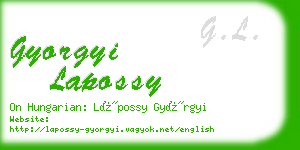 gyorgyi lapossy business card